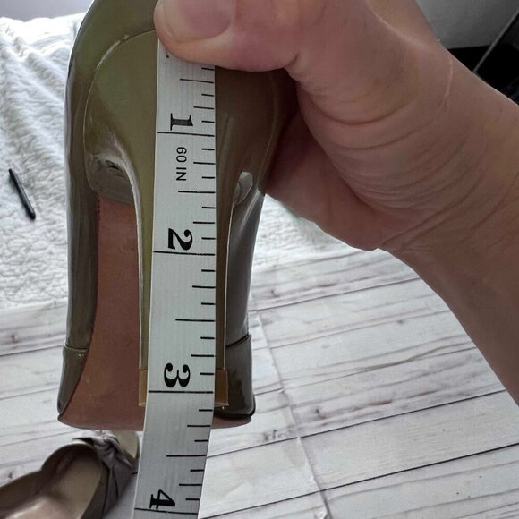 NWT Stuart Weitzman Women's Silk Soft Patent Open Toe Pump Shoes Size 8.5 - Picture 6 of 10